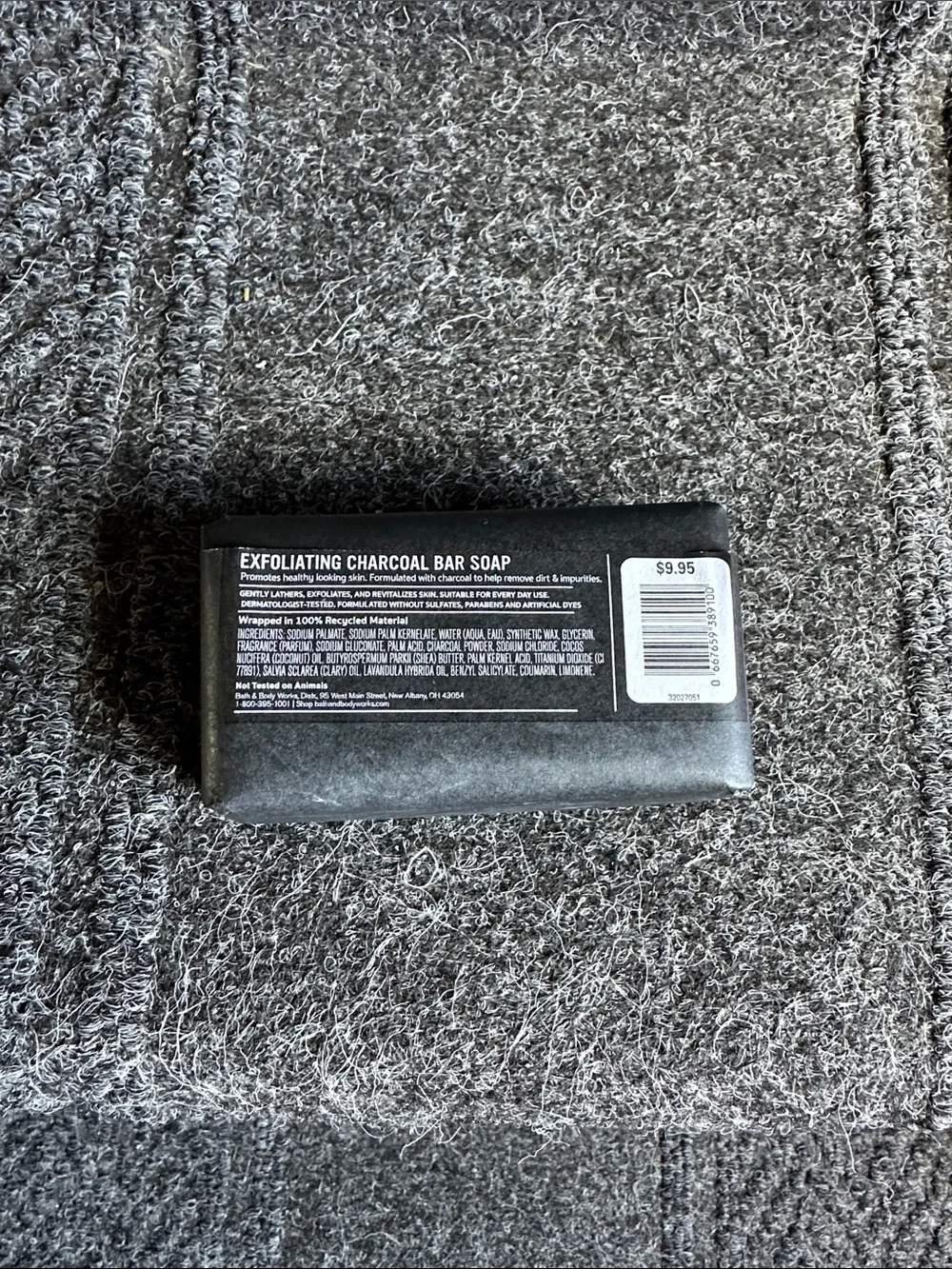Bath & Body Works Essentials for Men Exfoliating Charcoal Bar Soap